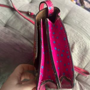 Brand New Leather Pineapple Pink Purse with detachable straps